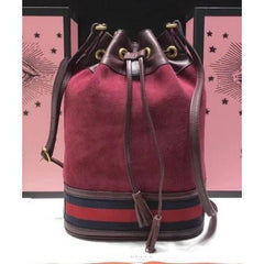 Gucci Ophidia Bucket Bag Maroon