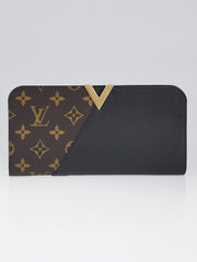 LV Monogram Canvas And Leather Kimono Wallet Black