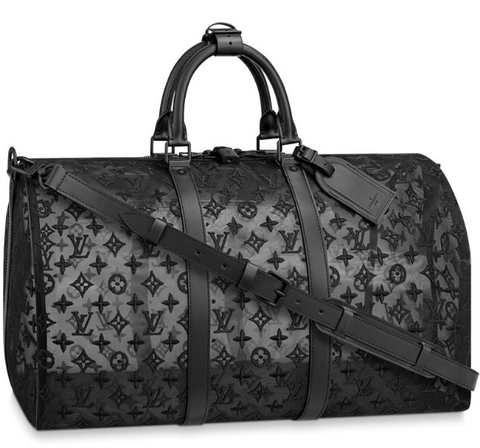 LV Abloh Keepall Bandouliere 50 Mesh Monogram