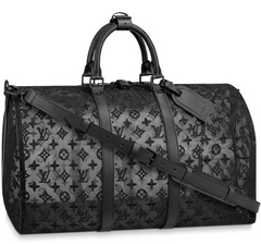 LV Abloh Keepall Bandouliere 50 Mesh Monogram