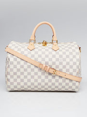 LV Speedy Bandouliere 35 Damier Azur Canvas