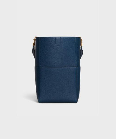 Celine Sangle Bucket Bag In Soft Grained Calfskin Deep Blue