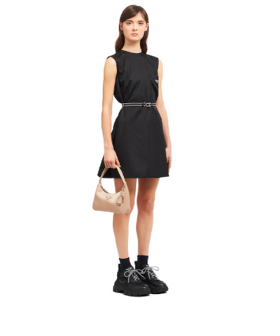 Prada Re-edition 2005 Nylon Shoulder Bag Beige