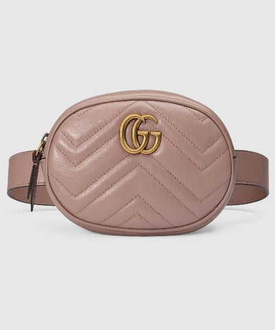 Gucci GG Marmont Matelassé Leather Belt Bag Pink