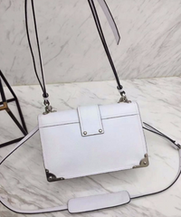 Prada Cahier Calf Leather Bag White
