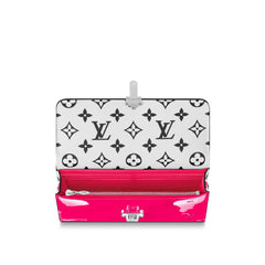 LV Cherrywood Chain Wallet Patent Leather Monogram Berlingot Pink