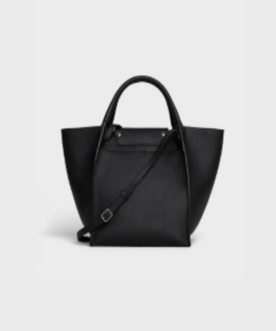 Celine Small Big Bag With Long Strap In Supple Grained Calfskin Black