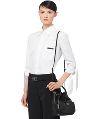 Prada Duet Leather Shoulder Bag