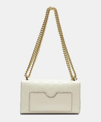 Gucci Padlock Shoulder Bag White With Pearls