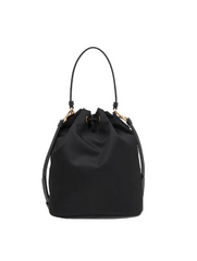Prada Duet Fabric Shoulder Bag Black