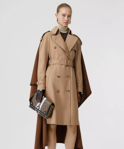 Burberry Monogram Stripe E-canvas Note Crossbody Bag Bridle Brown