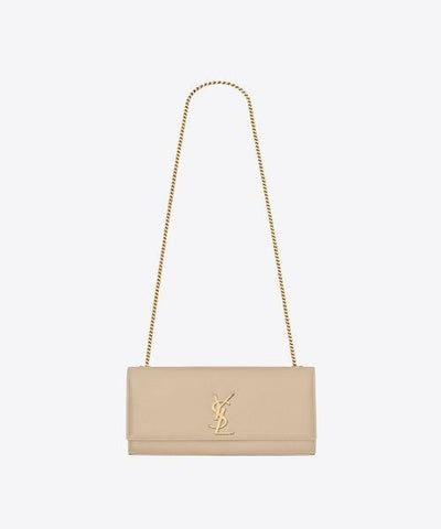 Saint Laurent Kate Medium in Grain De Poudre Embossed Leather Beige