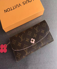 LV Emilie Wallet Monogram Rose Ballerine