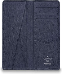 LV Taiga Leather Pocket Organizer Bleu Marine