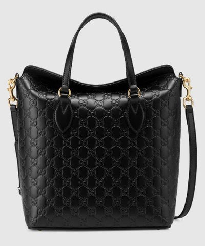 Black leather bags