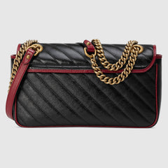 Gucci GG Marmont Matelassé Mini Bag Black Cerise
