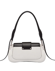 Prada Sidonie Leather Shoulder Bag White / Black