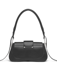 Prada Sidonie Leather Shoulder Bag Black
