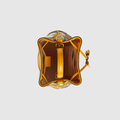 Gucci Ophidia GG Flora Small Bucket Bag Yellow