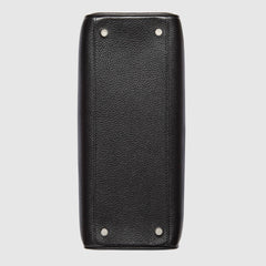 Gucci Zumi Grainy Leather Small Top Handle Bag Black