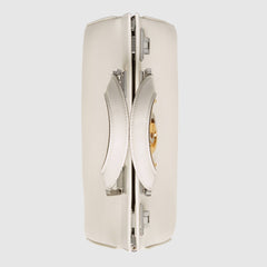 Gucci Zumi Grainy Leather Small Top Handle Bag White
