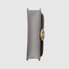 Gucci Small Leather Shoulder Bag Dusty Grey
