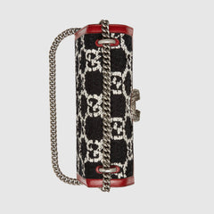 Gucci Dionysus GG Tweed Small Shoulder Bag White/Black
