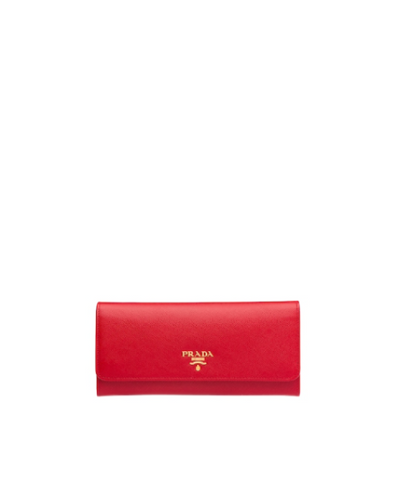 Prada Leather Wallet Red
