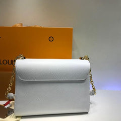 LV Twist MM Epi Leather White Gold-Colored Lock