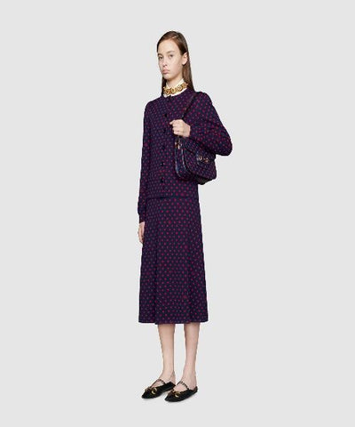 Gucci Gucci 1955 Horsebit Shoulder Bag Blue