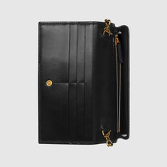 Gucci 1955 Horsebit Wallet With Chain Black