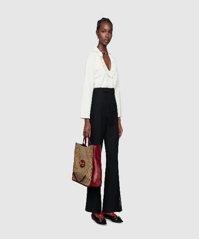 Gucci 1955 Horsebit Large Tote Bag Red