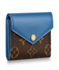 LV Zoé Wallet Monogram Bleu Jean colored leather