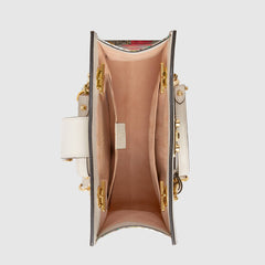 Gucci Padlock Small Shoulder Bag White Flora