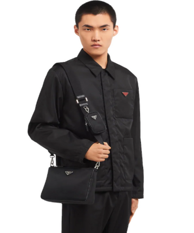 Prada Nylon Cross-Body Bag Black