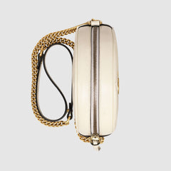 Gucci GG Marmont Mini Round Shoulder Bag White