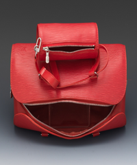 LV Soufflot Bag Black Epi Leather Red<
