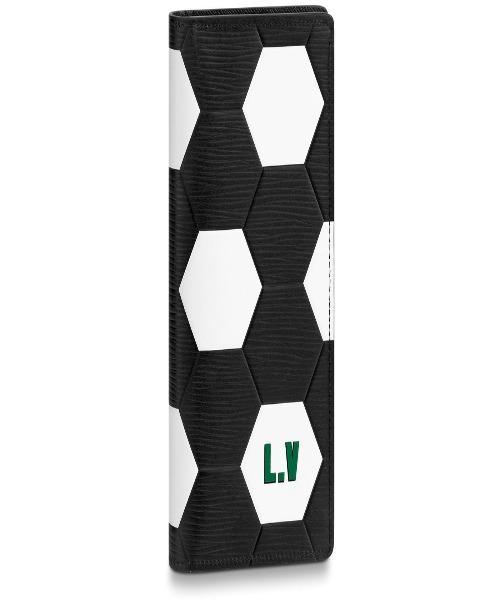 LV Brazza Wallet Epi Leather Hexagon Black