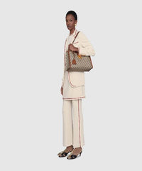 Gucci Padlock Medium GG Shoulder Beige/Ebony Brown