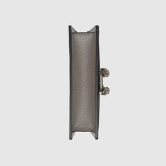 Gucci Dionysus Leather Super Mini Bag Grey