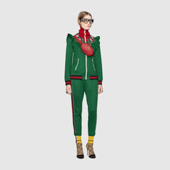 Gucci GG Marmont Matelassé Leather Belt Bag Hibiscus Red