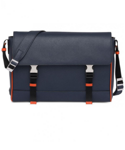 Prada Saffiano Leather Shoulder Bag Orange