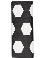 LV Brazza Wallet Epi Leather Hexagon Black