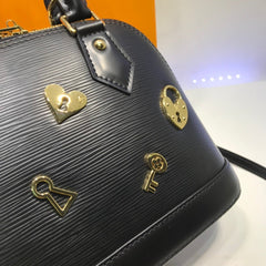 LV Alma BB Epi Leather Love Lock Edition Black