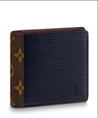 LV Patchwork Multiple Wallet Epi Leather Blue