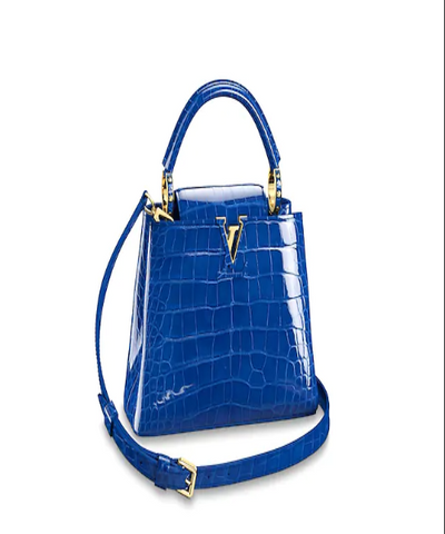 LV Capucines BB Crocodilien Brillant Ocean Blue