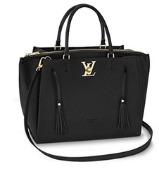 LV Lockmeto Handbag Luxury Leather Noir