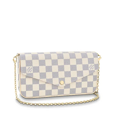 LV Pochette Felicie Damier Azur Canvas