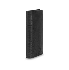 LV Brazza Wallet Epi Leather Noir