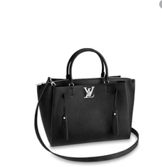 LV Lockmeto Handbag Luxury Leather Noir